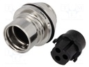 Connector: circular; socket; female; PIN: 3; w/o contacts; 16A; 277V
