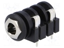 Socket; Jack 6,35mm; female; mono; with on/off switch; angled 90°