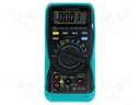 Digital multimeter; LCD (6000); 2,5x/s; VDC: 0,1m÷600m/6/60/600V