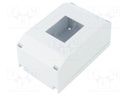 Enclosure: for modular components; IP20; white; No.of mod: 4; 400V