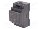 Power supply: DC/DC; 60W; 24VDC; 2.5A; 9÷36VDC; Mounting: DIN; 216g