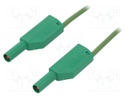 Test lead; silicone; 0.5m; green; 19A; 1kV; Cond.cross sec: 1mm2