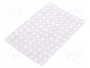 Self-adhesive foot; H: 3.8mm; transparent; polyurethane