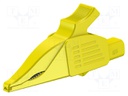 Crocodile clip; 19A; yellow; Grip capac: max.39.5mm