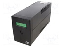 Power supply: UPS; 298x101x142mm; 360W; 600VA; 4.3kg; 7mAh; 50÷60Hz
