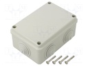 Enclosure: junction box; X: 88mm; Y: 128mm; Z: 58mm; wall mount; IP55