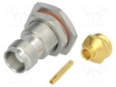 Socket; TNC; female; 50Ω; soldering