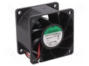 Fan: DC; axial; 24VDC; 60x60x38mm; 70.5m3/h; 47dBA; ball bearing