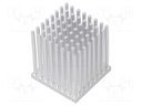 Heatsink: extruded; grilled; natural; L: 30mm; W: 30mm; H: 33mm