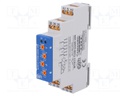 Timer; 1s÷100h; SPDT x3; 250VAC/6A; 12÷240VAC; 12÷240VDC; DIN; IP20