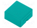 Button; square; 15x15mm; Colour: green; Application: AML series