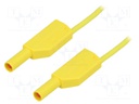 Test lead; PVC; 0.5m; yellow; 19A; 1kV; Cond.cross sec: 1mm2