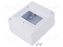 Enclosure: for modular components; IP20; white; No.of mod: 5; 400V