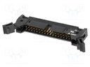 Socket; IDC; male; PIN: 34; angled 90°; THT; gold-plated; 2.54mm