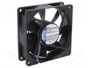 Fan: DC; axial; 80x80x25mm; 69m3/h; 32dBA; ball bearing; 3100rpm