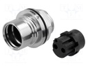 Connector: circular; socket; female; PIN: 2; w/o contacts; 16A; 277V