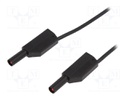 Test lead; silicone; 2m; black; 19A; 1kV; Cond.cross sec: 1mm2