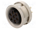 Connector: M16; female; IP68; socket; soldering; 250V; PIN: 7; 5A