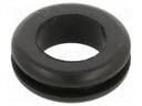 Grommet; black; UL94HB; TPR