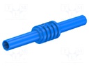Adapter,socket; 4mm banana; 32A; 1kV; 62.5mm; blue