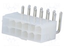 Socket; wire-board; male; MF42; 4.2mm; PIN: 12; THT; 7A; tinned