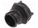 Connector: circular; socket; male; PIN: 2; w/o contacts; UL94V-0