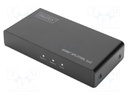 Splitter; HDCP 2.2,HDMI 2.0; black; Input: DC socket,HDMI socket