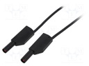 Test lead; PVC; 0.5m; black; 16A; 1kV; Cond.cross sec: 0.75mm2