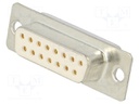 D-Sub; PIN: 15; plug; female; for cable; soldering