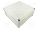 Enclosure: multipurpose; X: 278mm; Y: 278mm; Z: 130mm; with hinges