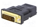 Adapter; HDMI 1.4; DVI-D (24+1) plug,HDMI socket; Colour: black