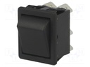 ROCKER; DPDT; Pos: 2; ON-ON; 16A/250VAC; black; none; Body: black