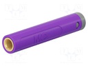 Connector: 4mm banana; socket; 32A; 30VAC; 60VDC; L: 43.5mm; violet
