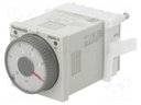 Timer; 0,1s÷500h; DPDT; 250VAC/5A; 24VAC; 24VDC; on panel; -10÷50°C
