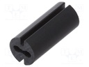 Spacer sleeve; LED; Øout: 4.8mm; ØLED: 3mm; L: 11mm; black; UL94V-0