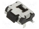 Microswitch TACT; SPST-NO; Pos: 2; 0.05A/12VDC; SMT; none; 1.6N