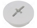 Stopper; M20; 1.5; IP56; Mat: polyamide; Body: light grey; 6mm
