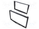 Radio frame; Opel; 2 DIN; black gloss,shiny black