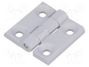 Hinge; Width: 40mm; zinc and aluminium alloy; silver; H: 40mm