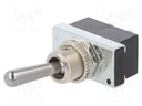 Switch: toggle; Pos: 2; SPST; OFF-ON; 6A/250VAC; Toggle: round; 50mΩ