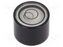 Spirit level; H: 13mm; aluminium; Body: black; screw; Ø: 17mm