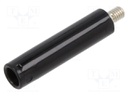 Socket; 4mm banana; 32A; black; nickel plated; screw; insulated