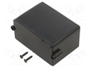 Enclosure: with panel; X: 70mm; Y: 50mm; Z: 36mm; ABS; black