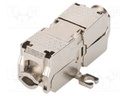 RJ45 module; Keystone; silver; Cat: 6a; connection 1: 1