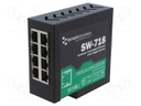 Switch Ethernet; unmanaged; Number of ports: 8; 5÷30VDC; RJ45; SW