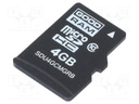 Memory card; industrial; MLC,SD Micro; 4GB; UHS I U1; 0÷70°C