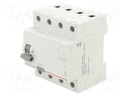RCD breaker; Inom: 40A; Ires: 30mA; Max surge current: 250A; 400VAC