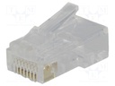 Plug; RJ45; PIN: 8; Layout: 8p8c; IDC,crimped; for cable