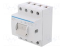Switch-disconnector; Poles: 4; DIN; 63A; 400VAC; SH; IP20; 0÷25mm2