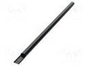 Closed cable trunkings; black; L: 1.1m; W: 50mm; H: 26mm